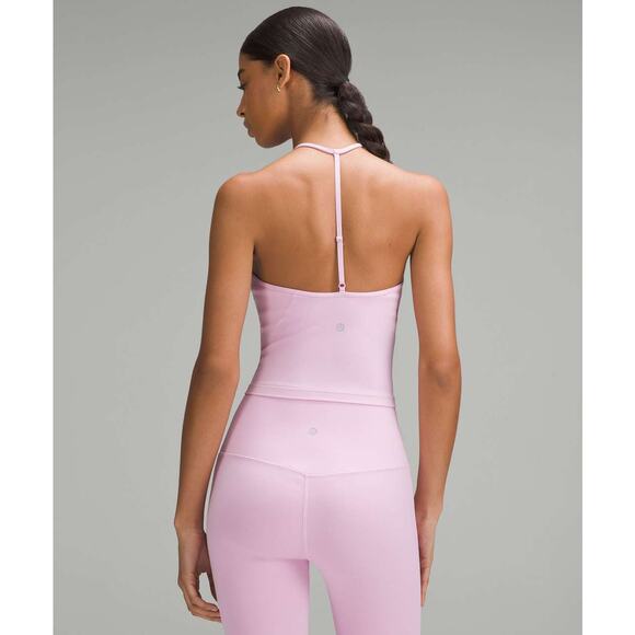 EUC Lululemon Align T-Strap Tank Top Vitapink Light Support Yoga Crop A/B Cup 2 - Picture 3 of 12